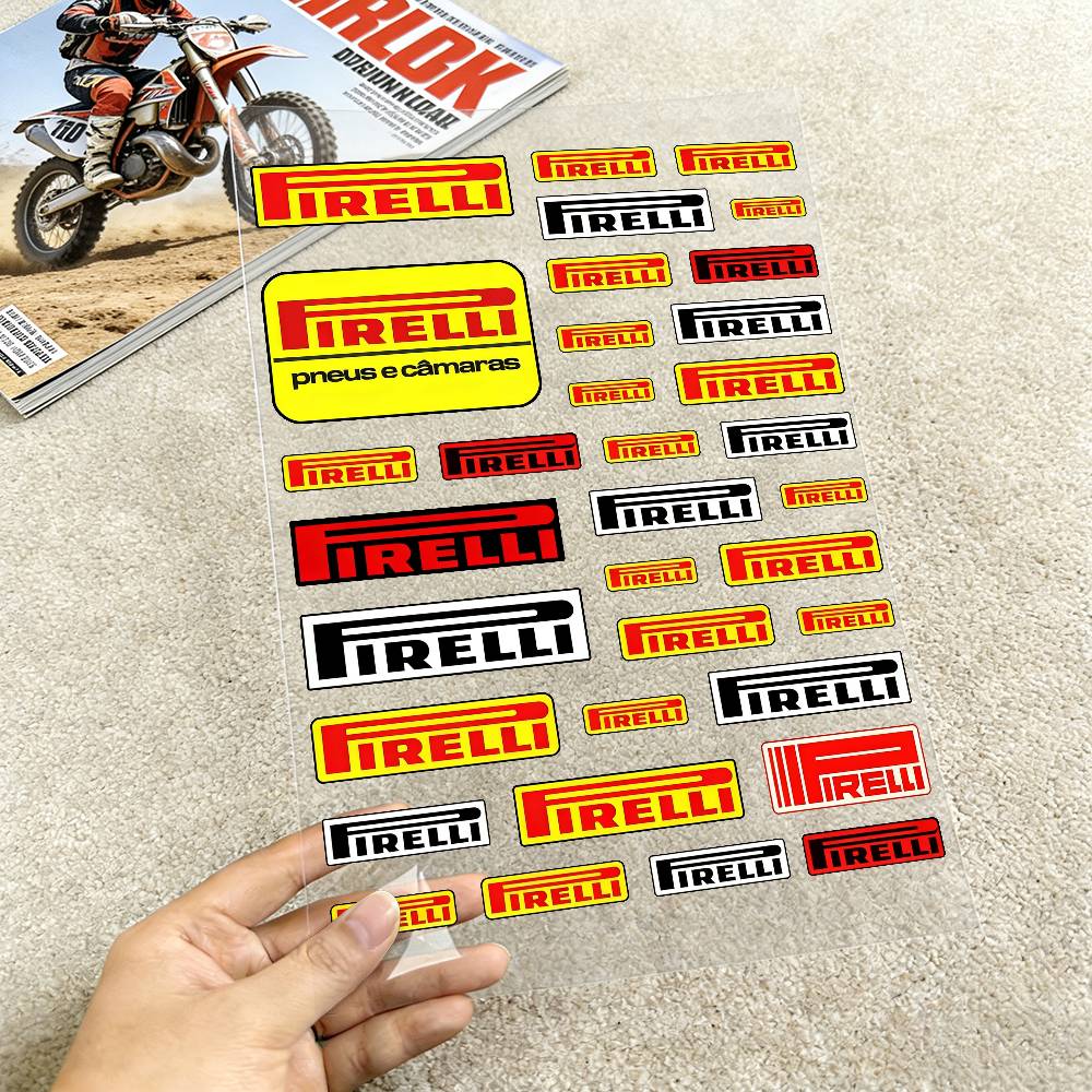 Castrol Oil Gtx - PIRELLI Motosiklet Yansıtıcı Çıkartmalar Su Geçirmez