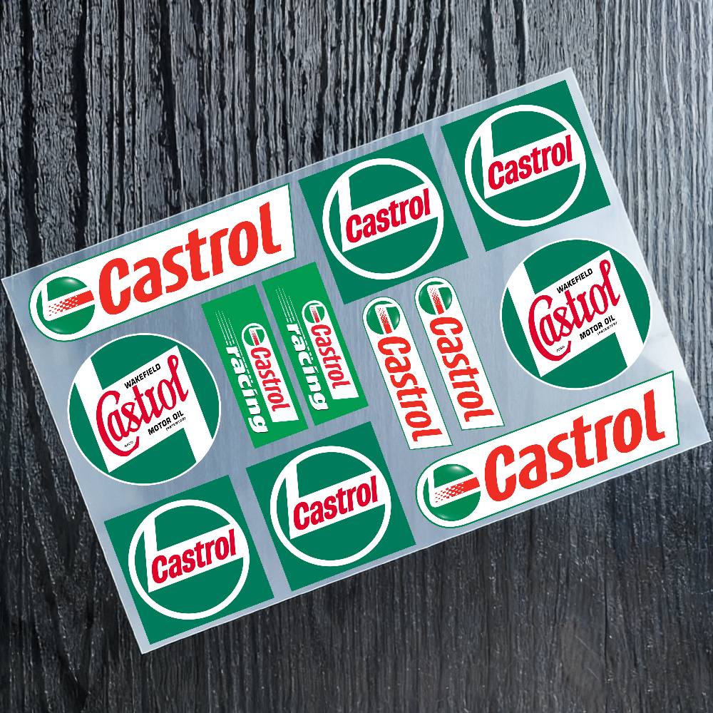 Castrol Oil Gtx - Çıkartmalar Moto Etiket Oto Gövde Tamponu